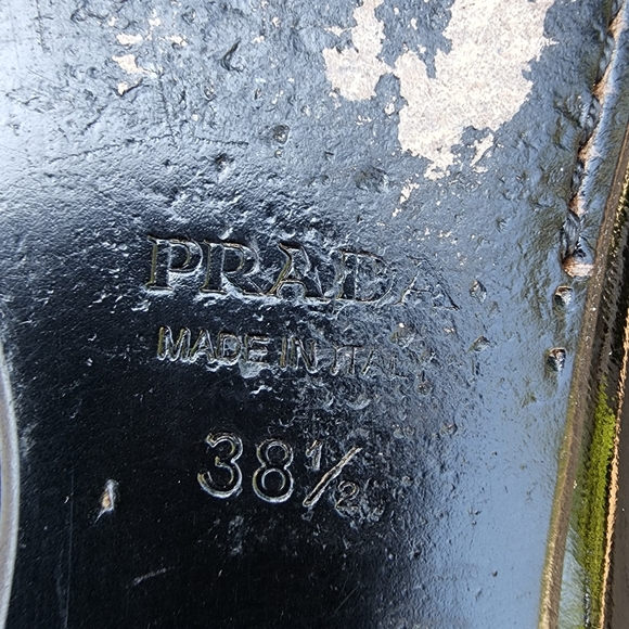 PRADA Black Patent Leather Flats, Size 38.5 / 8.5 US Made in Italy  🇮🇹 - Picture 8 of 9